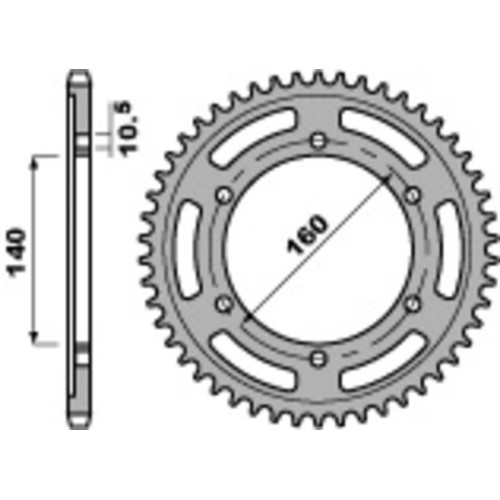 Kit cadena EK/PBR 530ZVX3 Superreforzado 16/47 - corona estándar
