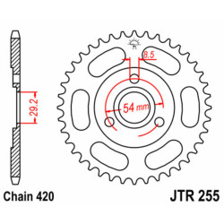 JT SPROCKETS Rear Sprocket Steel Standard - 420