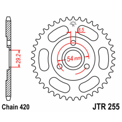 JT SPROCKETS Rear Sprocket Steel Standard - 420