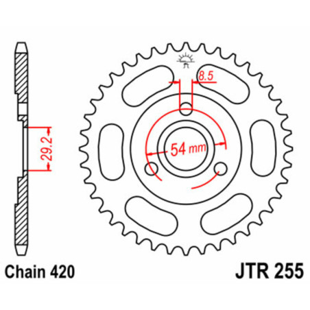 JT SPROCKETS Rear Sprocket Steel Standard - 420
