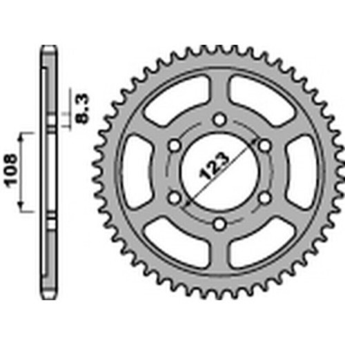 Kit cadena EK/PBR 428ZVX Superreforzado 13/58 - corona estándar