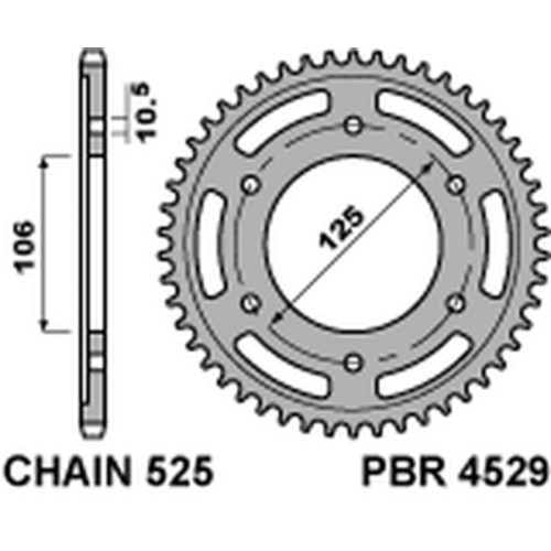 Kit cadena EK/PBR 525SRX2 15/46 - corona estándar
