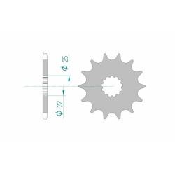 Kit de cadena AFAM 520XMR3 15/37 Standard - corona standard 2
