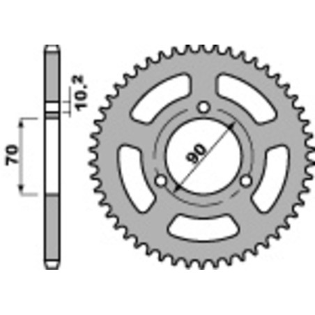 Kit cadena EK/PBR 420SR 15/45 - corona estándar