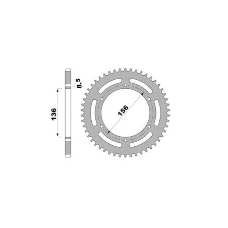 Kit cadena EK/PBR 420SR 11/58 - corona ultraligera