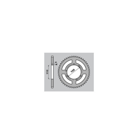 Kit cadena EK/PBR 428SR 12/56 - corona estándar