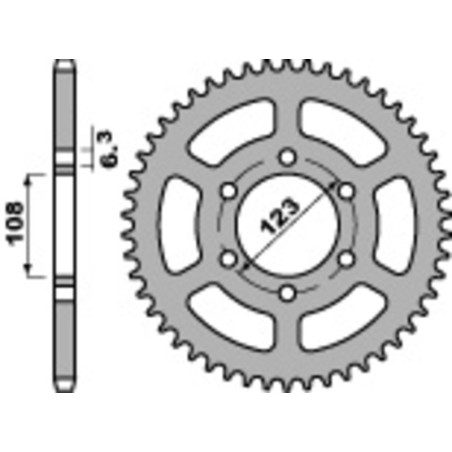 Kit cadena EK/PBR 420SR 11/53 - corona estándar