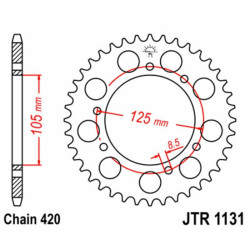 Kit de cadena EK/JT 420SH 11/52 - corona Standard 2