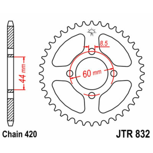 Kit de cadena EK/JT 420SH 13/48 - corona Standard