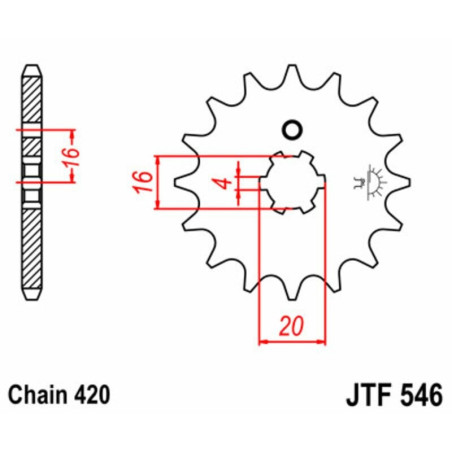 Kit de cadena EK/JT 420SH 13/48 - corona Standard