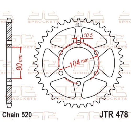 Kit de cadena EK/JT 520ZVX3 15/45 - corona Standard