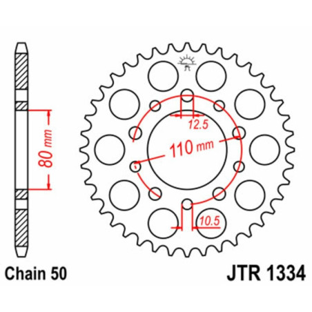 Kit de cadena EK/JT 530SRX2 16/45 - corona Standard