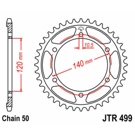 Kit de cadena EK/JT 530SRX2 16/46 - corona Standard