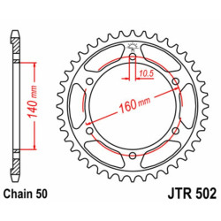Kit de cadena EK/JT 530SRX2 17/48 - corona Standard 2