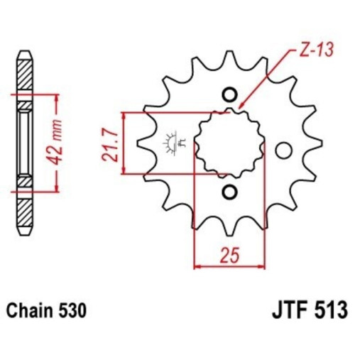 Kit de cadena EK/JT 530SRX2 15/43 - corona Standard
