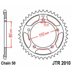 Kit de cadena EK/JT 530SRX2 18/48 - corona Standard 2