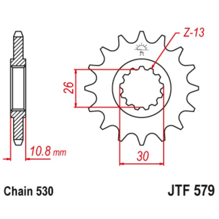 Kit de cadena EK/JT 530SRX2 17/40 - corona Standard