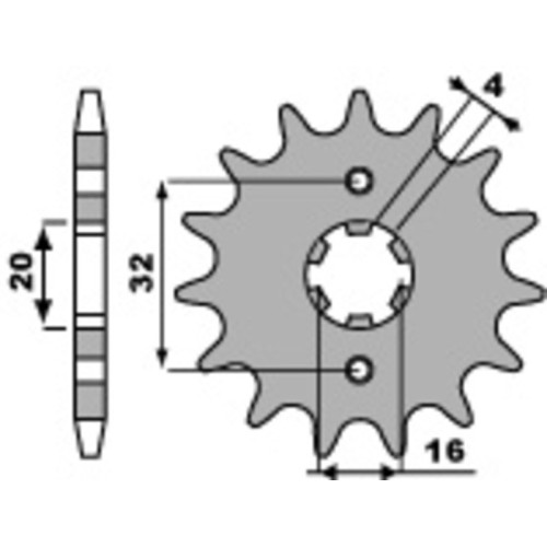 Kit de cadena EK/PBR 428ZVX 14/48 - corona Standard