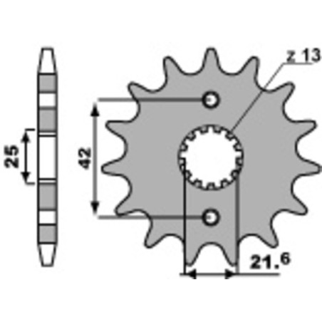 Kit de cadena EK/PBR 530SRX2 16/42 - corona Standard