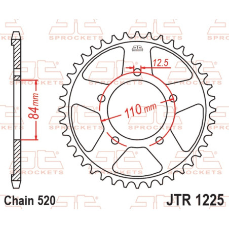 Kit de cadena EK/JT 520ZVX3 15/41 - corona Standard