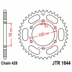 Kit de cadena EK/JT 428ZVX 14/48 - corona Standard 2