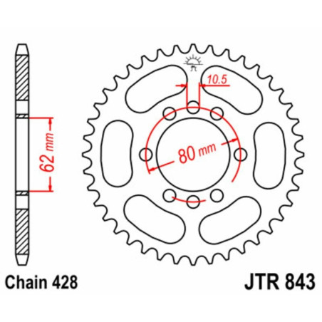 Kit de cadena EK/JT 428ZVX 16/49 - corona Standard