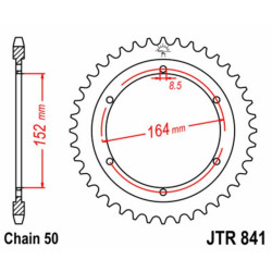 Kit de cadena EK/JT 530SRX2 16/42 - corona Standard 2