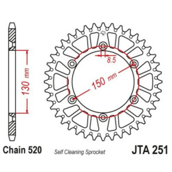Kit de cadena EK/JT 520SRX2 13/52 - corona ultraligera 2