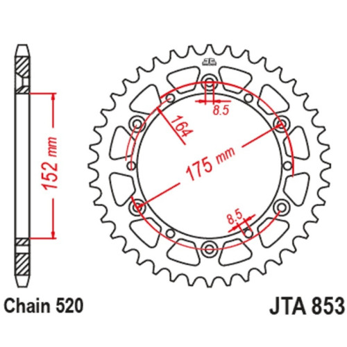 Kit de cadena EK/JT 520M3 13/48 - corona ultraligera