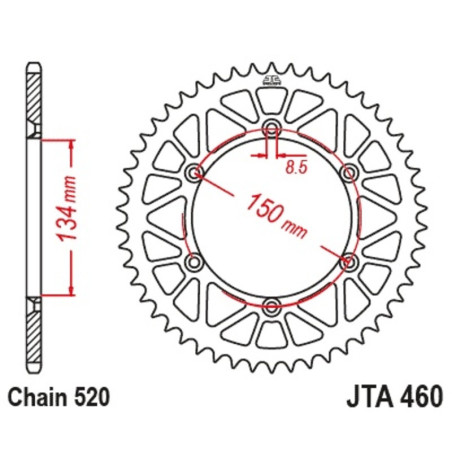 Kit de cadena EK/JT 520MRD7 13/48 - corona ultraligera