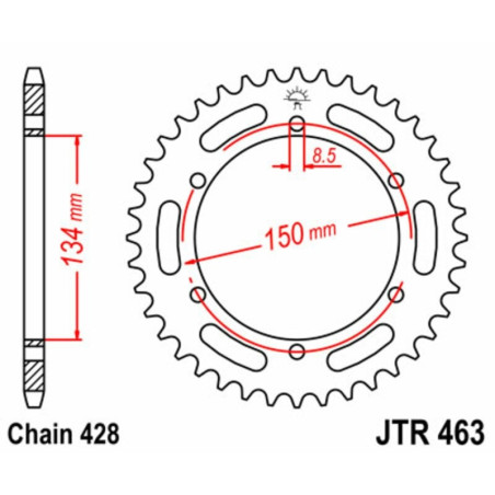 Kit de cadena EK/JT 428ZVX 16/50 - corona Standard