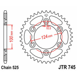 Kit de cadena EK/JT 525SRX2 15/42 - corona Standard 2
