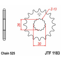 Kit de cadena EK/JT 525SRX2 17/42 - corona Standard 2