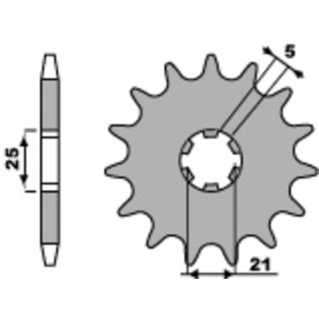 Kit de cadena EK/PBR 530SRX2 17/39 - corona Standard