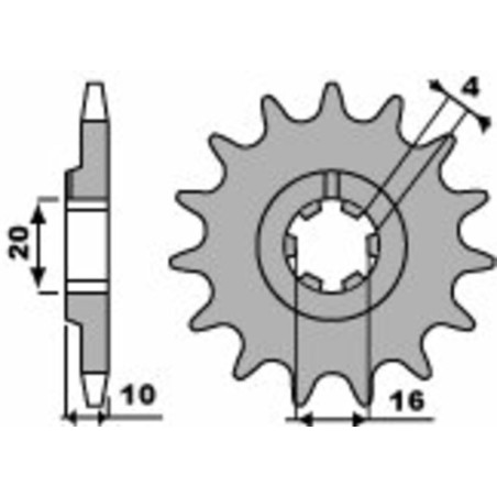 Kit de cadena EK/PBR 520SRX2 14/49 - corona ultraligera