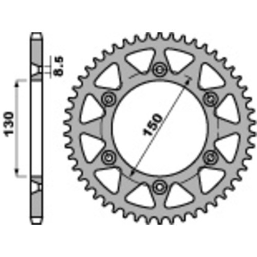 Kit de cadena EK/PBR 520MRD7 13/48 - corona Standard