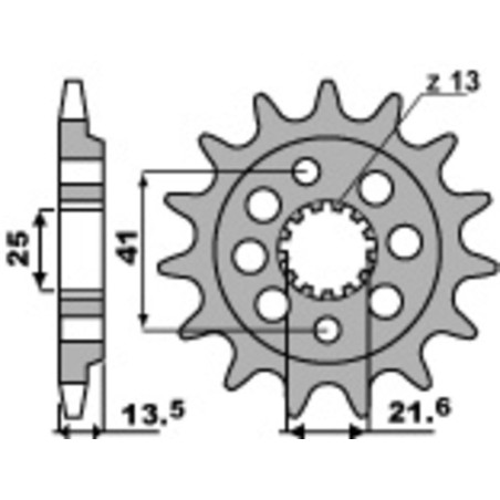 Kit de cadena EK/PBR 520SRX2 14/48 - corona Standard