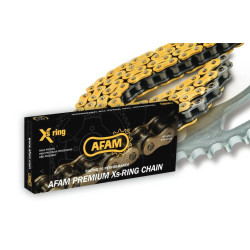 Cadena AFAM 520 XSR - Retenes Xs-Ring - Enganche tipo remache