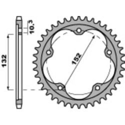 Kit de cadena EK/PBR 525SRX2 15/43 - corona ultraligera anodizado duro 2