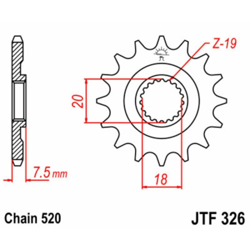 Kit de cadena EK/JT 520M3 13/52 - corona ultraligera