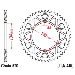 Kit de cadena EK/JT 520M3 13/51 - corona ultraligera 2