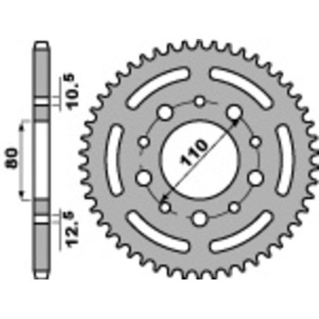 Kit de cadena EK/PBR 525SRX2 15/41 - corona Standard