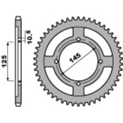 Kit de cadena EK/PBR 428DEH 20/59 - corona Standard 2