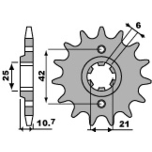 Kit de cadena EK/PBR 530SRX2 16/45 - corona Standard