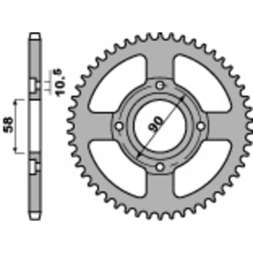 Kit de cadena EK/PBR 520SRX2 14/31 - corona Standard