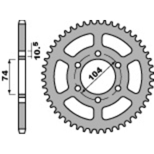 Kit de cadena EK/PBR 530SRX2 16/42 - corona Standard
