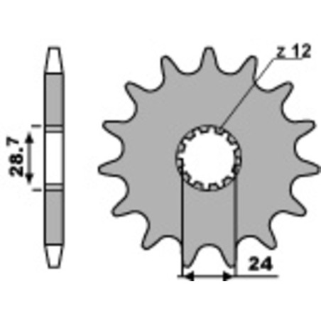Kit de cadena EK/PBR 530SRX2 17/48 - corona Standard
