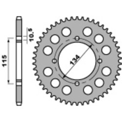 Kit de cadena EK/PBR 530SRX2 15/46 - corona Standard 2