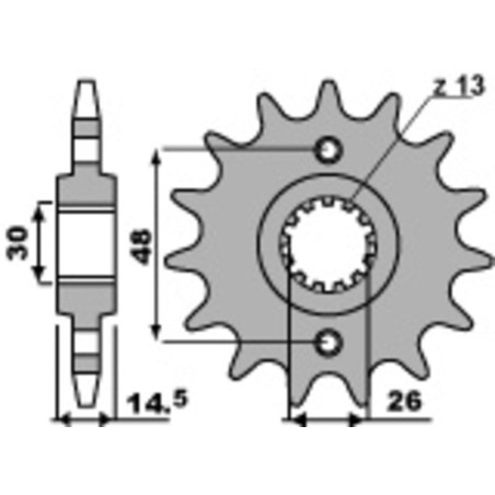 Kit de cadena EK/PBR 530SRX2 18/41 - corona Standard