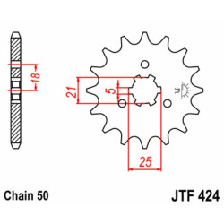 Kit de cadena EK/JT 530D 15/41 - corona Standard 2